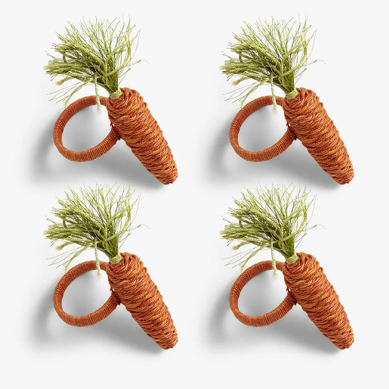 Easter carrot napkin ring rabbit ears mouth cloth ring harvest festival napkin ring