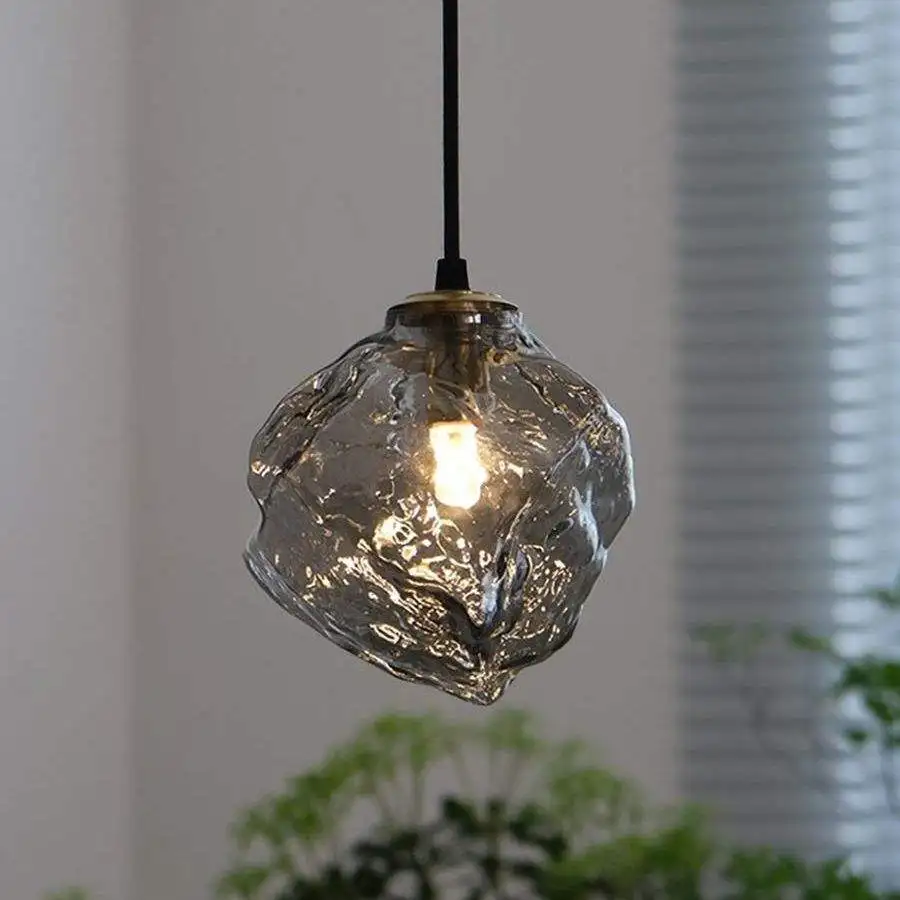 industrial style decorative chandelier Ice Glass Chandelier Pendant Light for kitchen living room