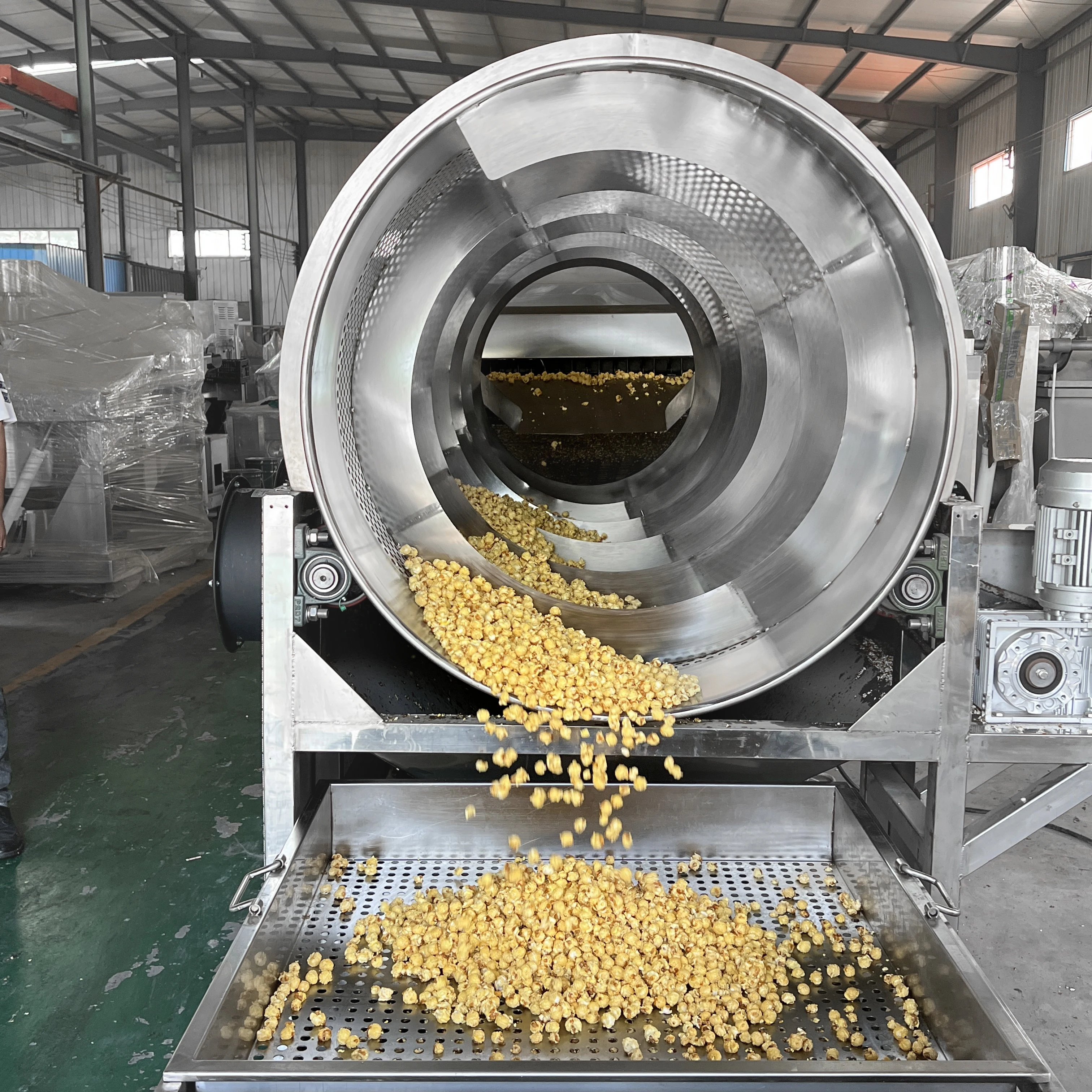 Big Capacity Commercial Automatic Caramel Gas Popcorn Making Machine Popcorn Production Line for Sale