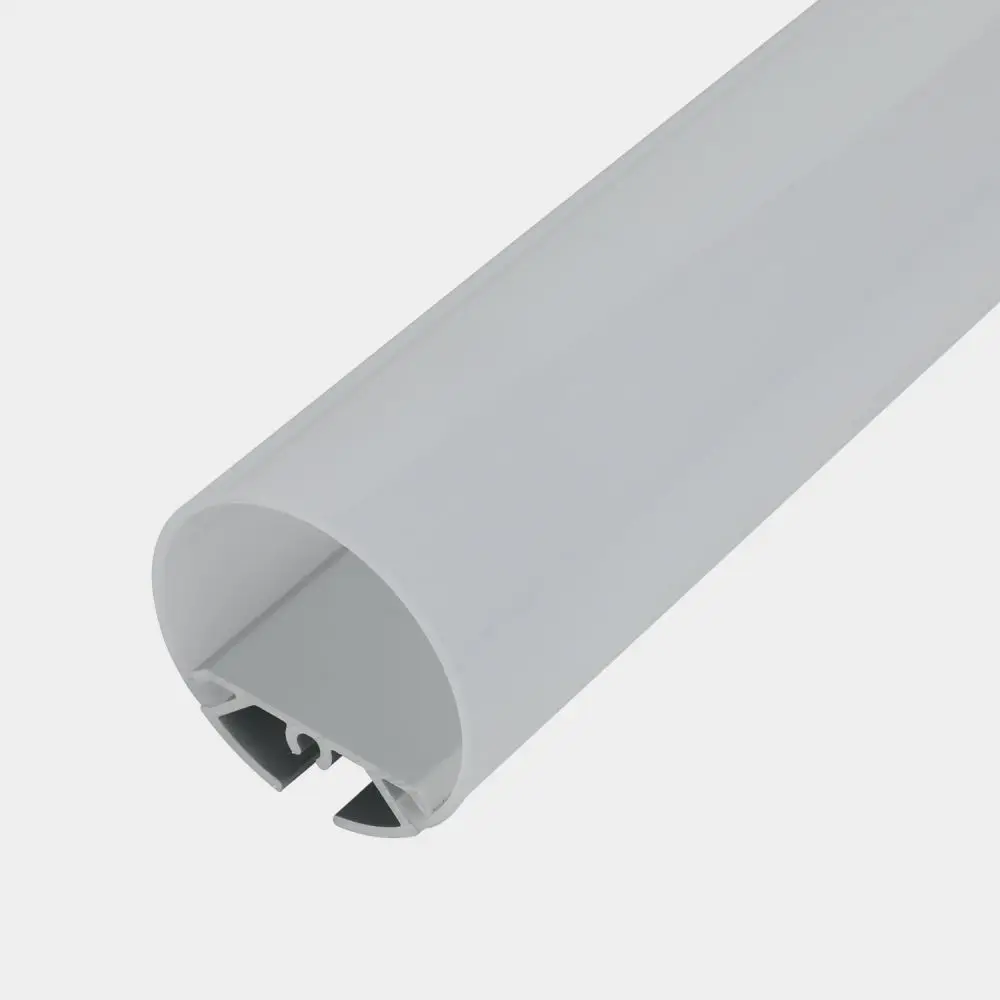 Diameter 30mm Round Aluminium profile for 360 degree suspended lighting with PC opal diffuser
