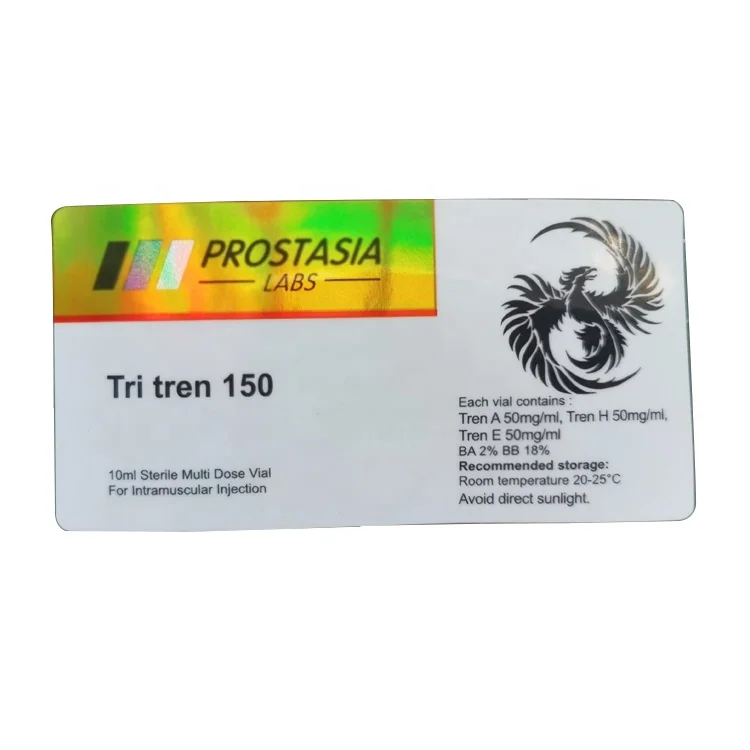 V-535 Free design custom printing hologram gen pharma 2ml 10ml vial label glass bottle labels