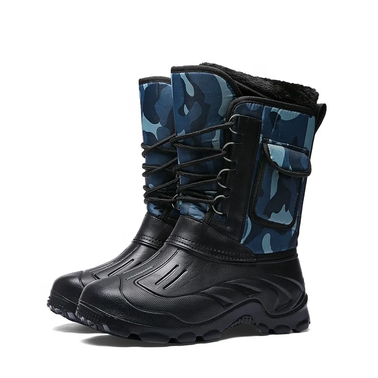 
2020 New Snow boots men winter cotton shoes outdoor shoes warm camouflage boots fishing wear men waterproof boots 
