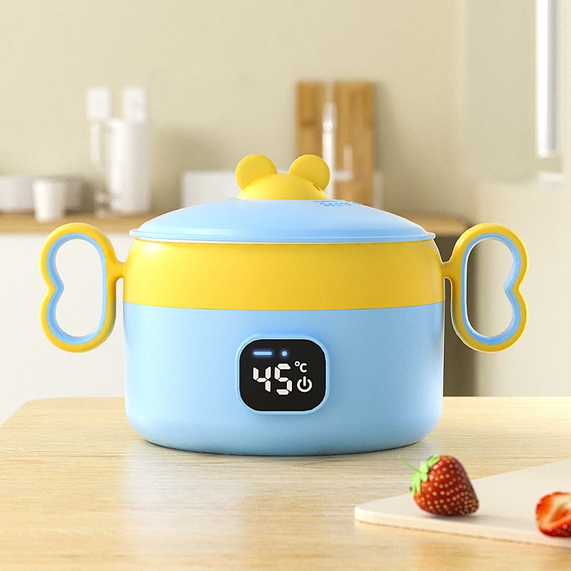Baby Product Supplier Baby Feeding Warmer Bowl USB Charge Baby Food Warmer Bowl Snack Bowl With Lid