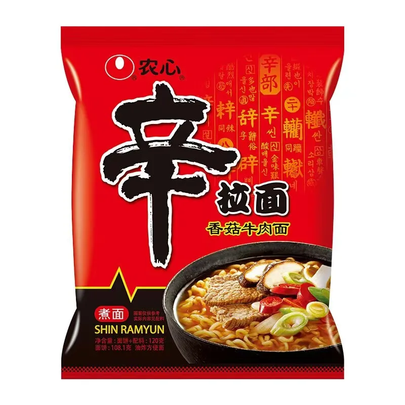 Оптовая продажа лапша nongxin shin ramen Корейская еда острая Лапша для гурманов быстрого приготовления