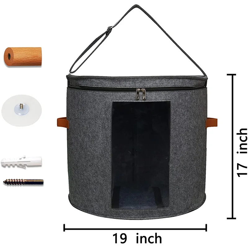 Multifunctional folding Felt Storage box Hat Wardrobe storage basket