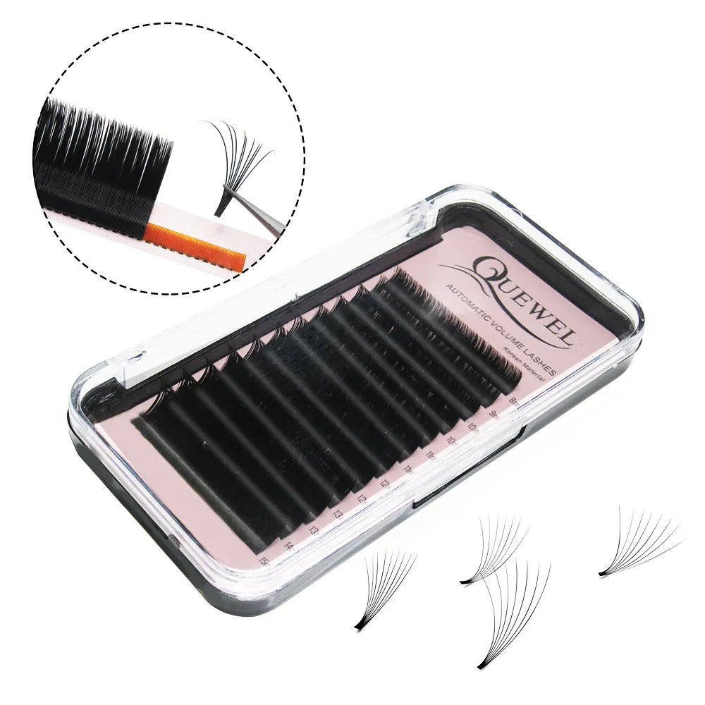 Quewel Lash Wholesale Easy Fan Eyelash Extension Private Label Eyelash Extension Easy Fan Volume Fans