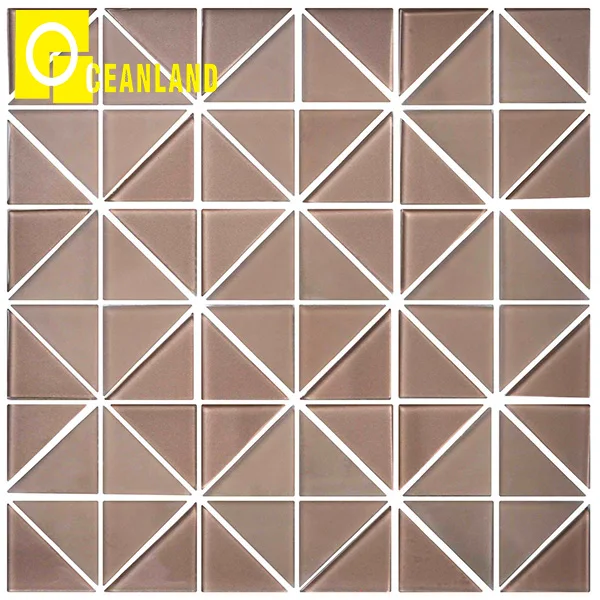 China Suppliers Modern Geometry Toilet Wall Decor Crystal Glass Ceramic Mosaic Tiles