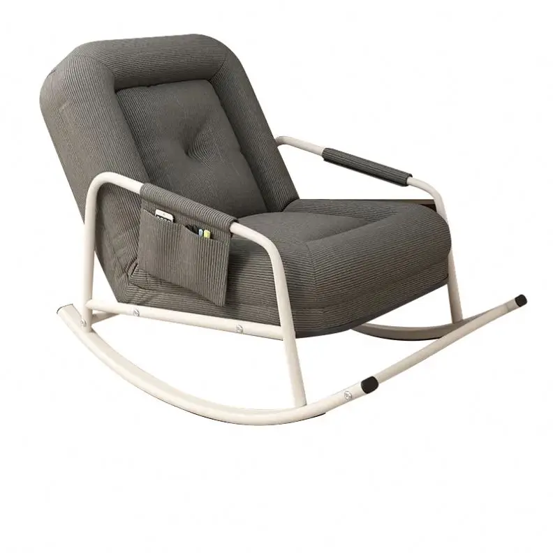 Sheehsam Wood Antique Cushioned Rocking Chair with Armrest