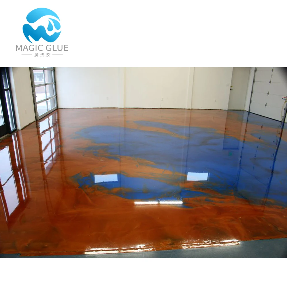 Best clear AB glue epoxy resin for metallic floor