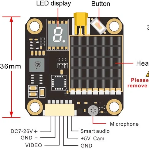 2W VTX FPV Accessories AKK Ultra Long Range Up to 10KM image Video Transmitter Analog Mapping FPV Drone Parts