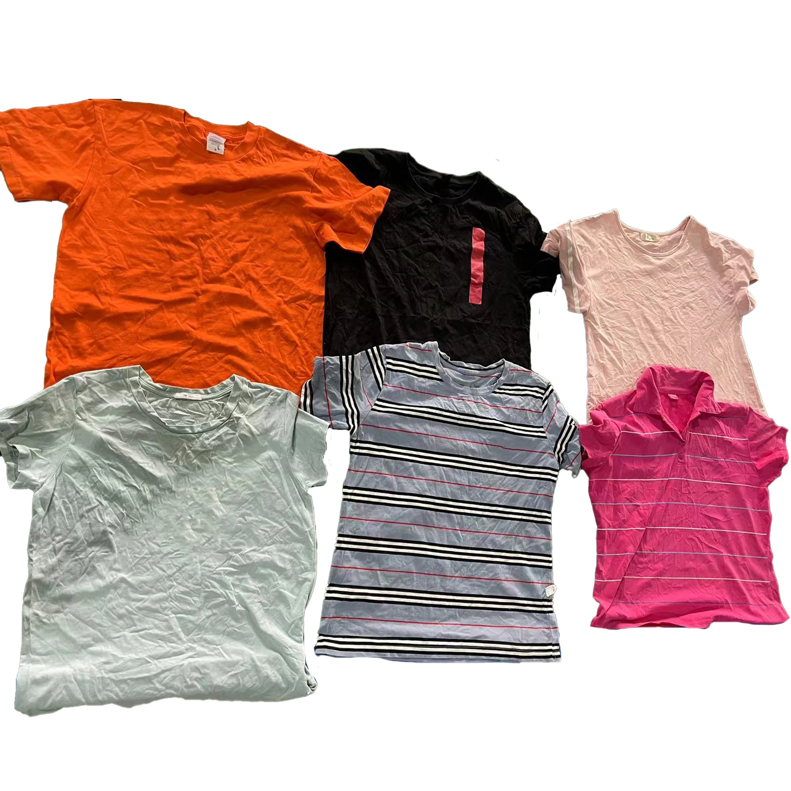 Old clothes used summer dress women second hand stock clothes mixed Brand 2nd hand clothes t-shirt 2024