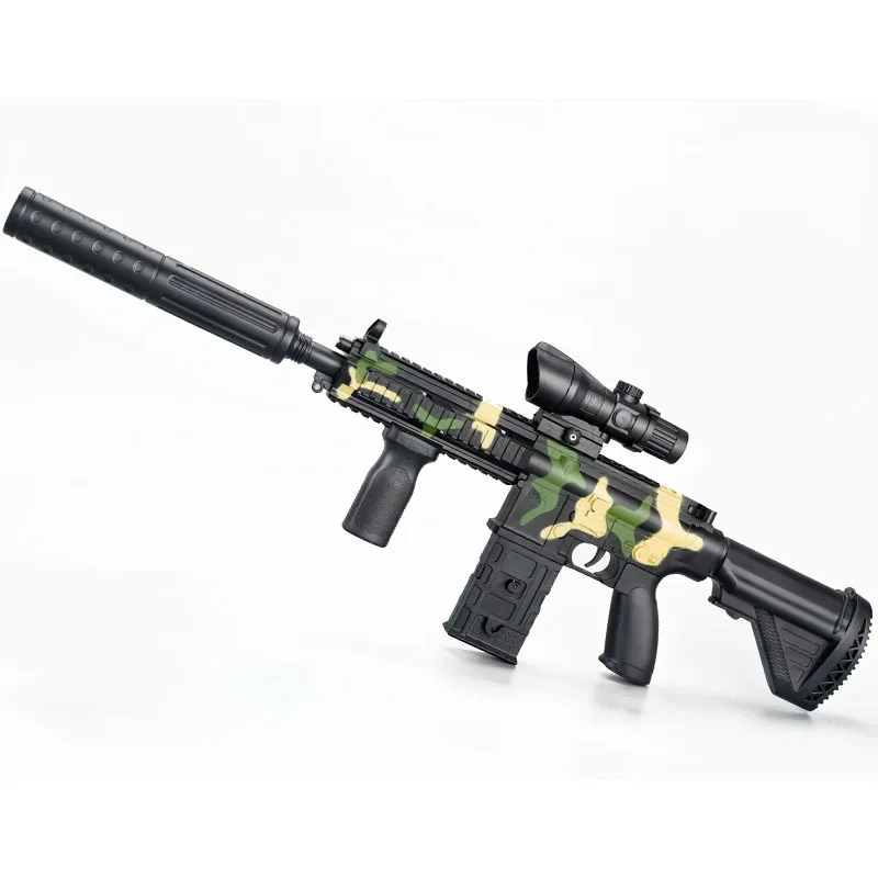 Game Gun For Kid Adult Toys Camouflage Simulation Semi Automatic Rifle Gun Toy M416 Model