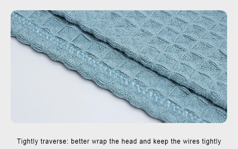 2022 Top selling high quality low MOQ big square waffle microfiber hair wrap towel
