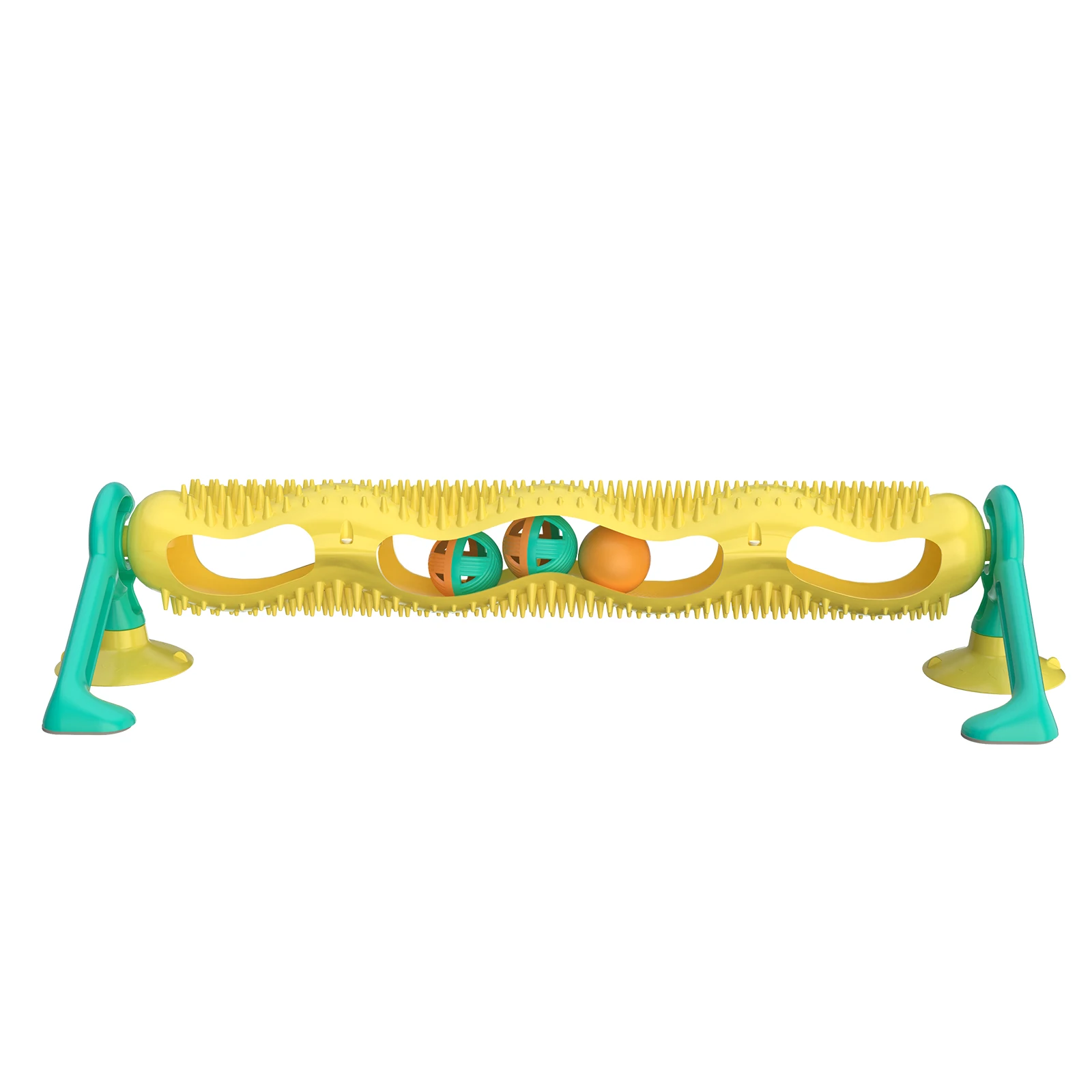 New cat climbing interactive scratching post rotating track with turntable tunnel roller ball orbital funny ball pet cat dog Toy