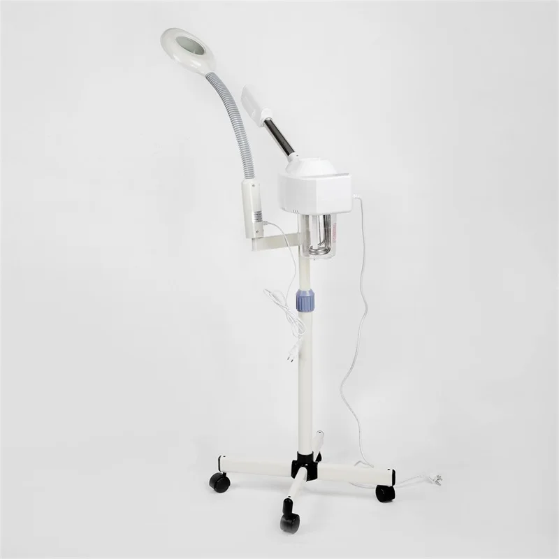 Professional Electric 2 in 1 Facial Steamer  LED Magnifying Lamp with stand For beauty salon