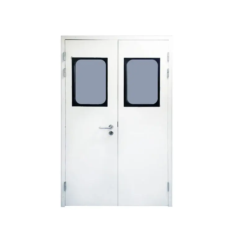 High Standard Hygienic Medical Clean Room Glass Doors Stainless Steel Hpl Door