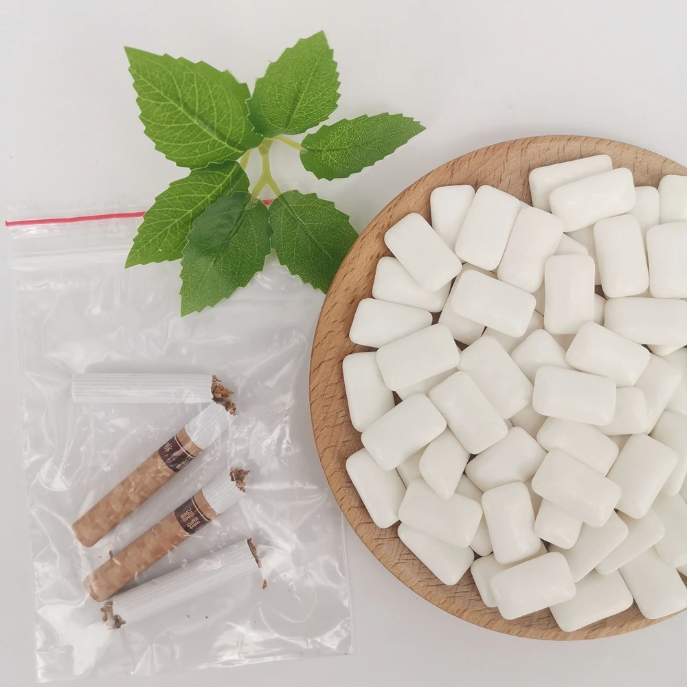 long term real effect stop smoking chewing gum peppermint flavour