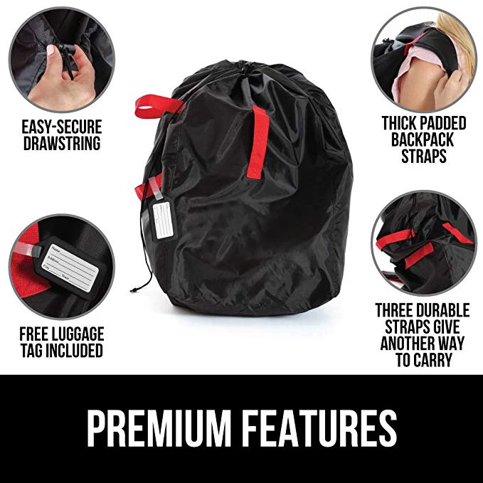 car seat travel transport bag for checked luggage in store for airplane