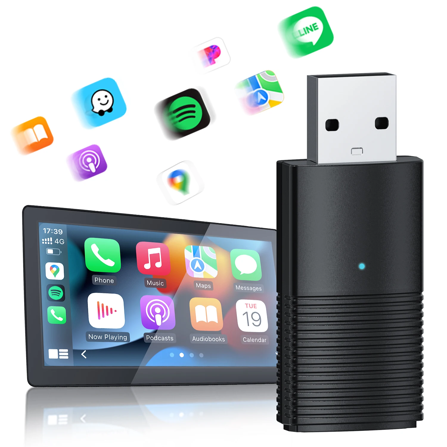 Cartizan wireless mini adapter wireless dongle  car accessories universal android box Original Car Built-In Android Auto