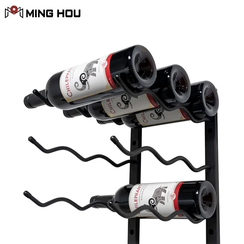 Металлический материал и железное покрытие, настенный стенд для демонстрации винных бутылок