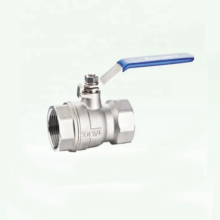 2pc Water Oil Gas Nickel Plated Stainless Steel 304 Reduce Bore Ball Valve