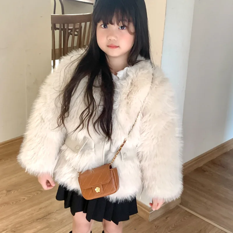 2024 New Wholesale Fashion Baby Cute Cion Mini Pu Kids Handbags Mini Purple Purse Little Girls Purse For Kids
