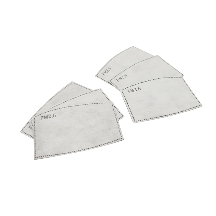 
New product mouth-muffle accessories soft changeable 5-layer pm25 activated carbon filter for face mouth cover 