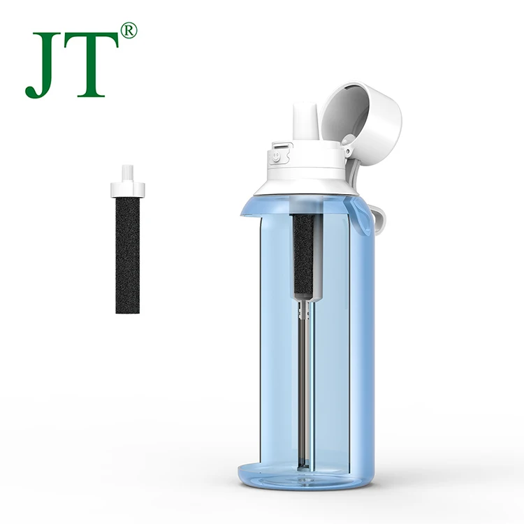 Soft touch sports personal portable filtered water purifier bottle with filter