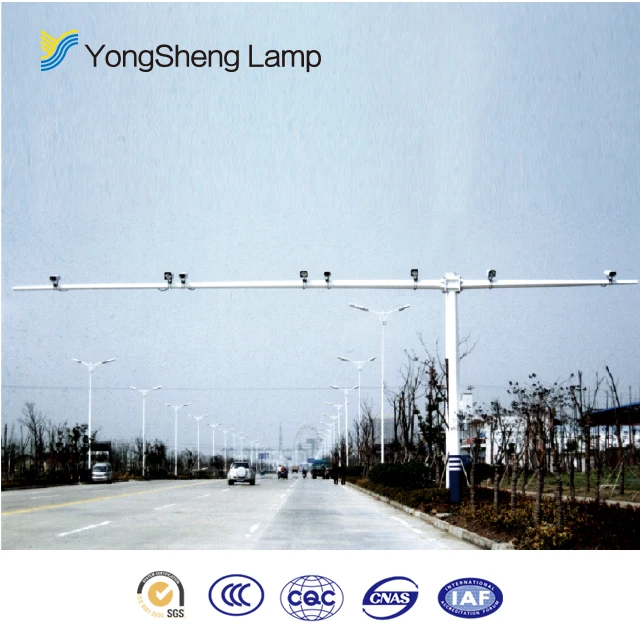 6.5 6meter 8meter Galvanized Traffic and Telescopic cctv Camera Monitor Mast Steel Pole