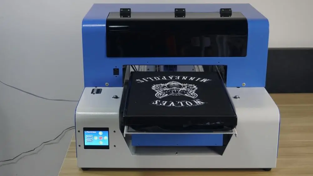 DTG Printer Direct To Garment T-shirt Printing Machine,  self use small flatbed T shirt printer