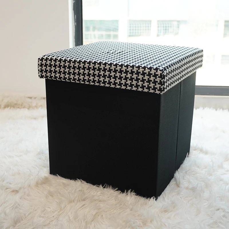 Folding furniture Home  Custom chair ottoman for bedroom colth storage luxury folding storage stool ottoman box