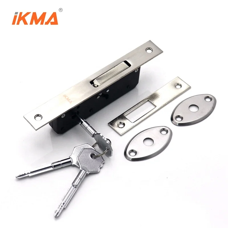 Modern turkey Stainless steel metal anti theft wooden aluminum sliding panel door lock latch with key