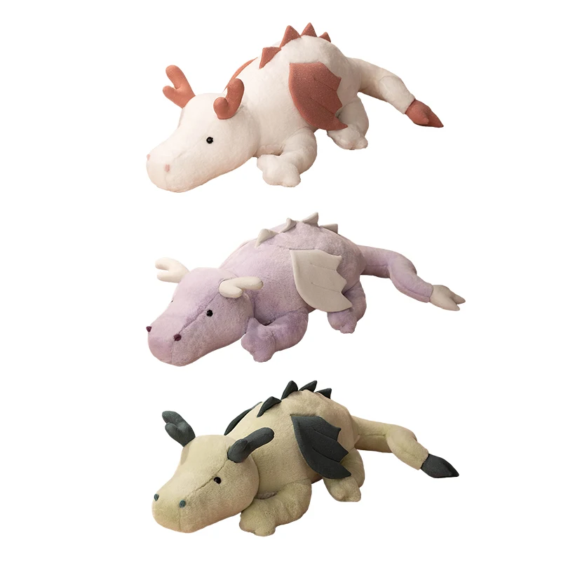Customized manufacturing of stuffed animal plush toys custom lying posture flying dragon games anime plush doll toys