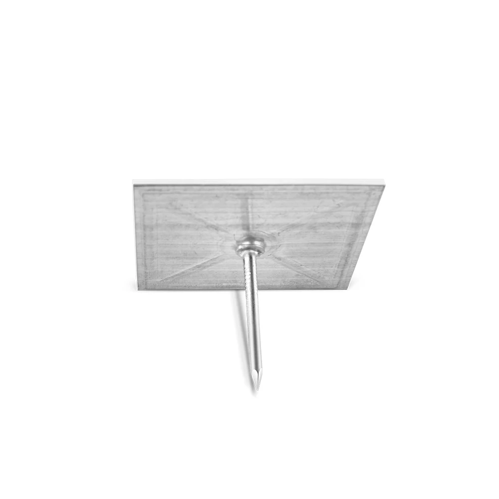 12Ga X63mm Insulation Self Adhesive Stuck Up Hangers With 50X50mm Square Base self adhesive stick pins with washer manufacturers