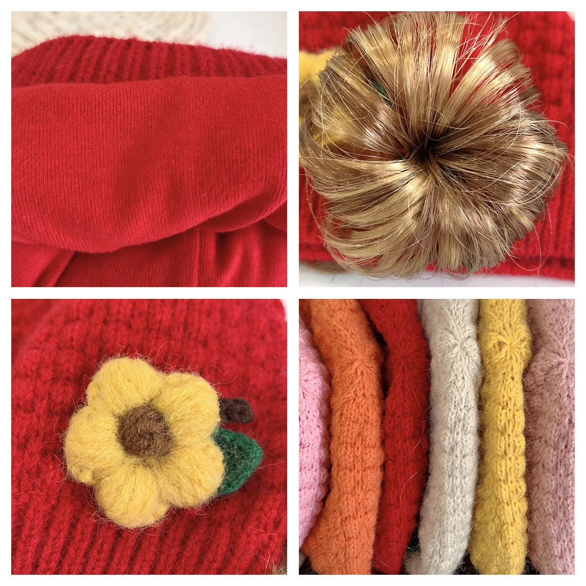 
Cute Baby Girl Boy beanie Hat Hair Pigtail Braid Wig Cap Winter Warm Crochet Knit Children Kids Girls Hats and Caps 