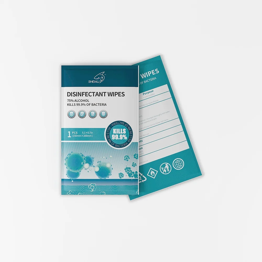 
Factory direct price concessions single pack alcohol wet wipes disinfectant wet wipes manufacturer 