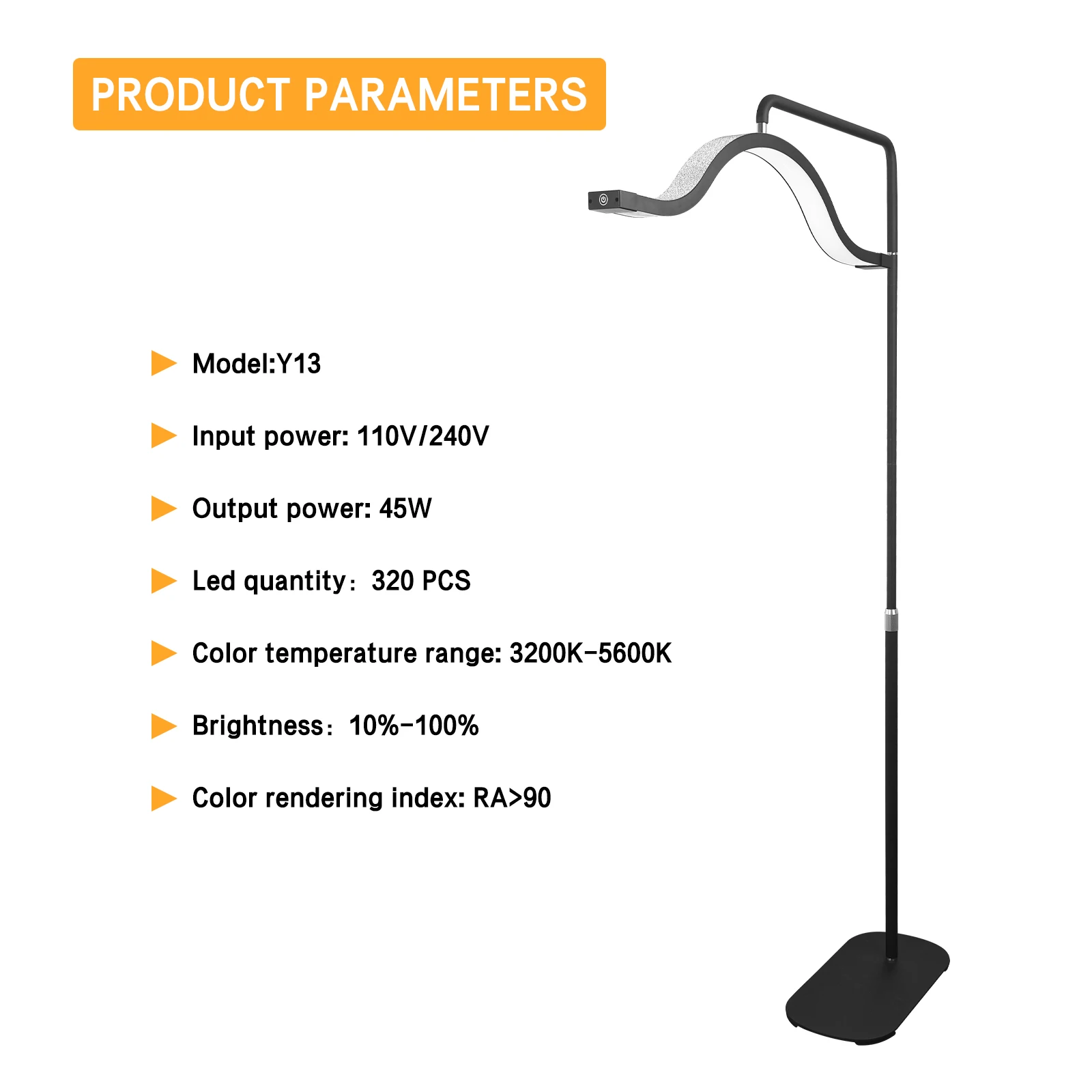 High Quality FOSOTO 30inch Lashes Beauty Lamp Eyelash Extension Tattoo Light Luna Floor Lamps Half Moon Light Lamp for Lashes