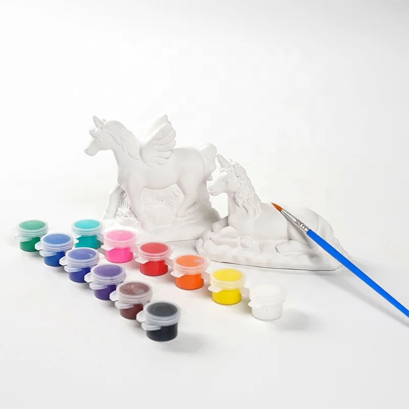 Supplier Paint Your Own Figurines Kids DIY Toys Craft and Arts Paint Your Own Unicorn Toy Lot Drawing Doodle Toy For Kids