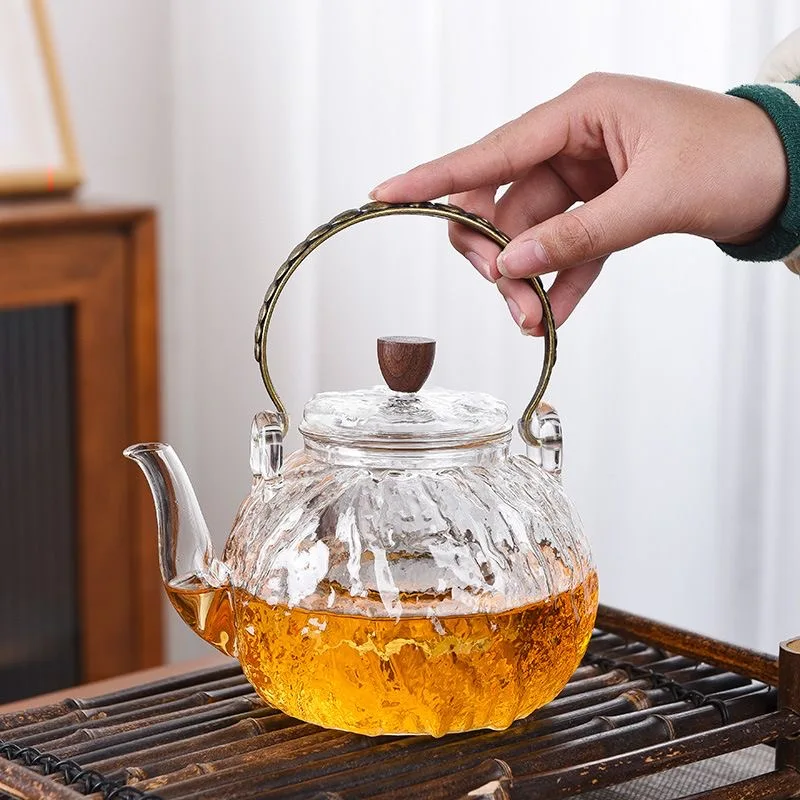 Eco-friendly Gift Set Wholesale Hot sale High Temperature Resistance High Borosilicate Glass Teapot Set With Filter