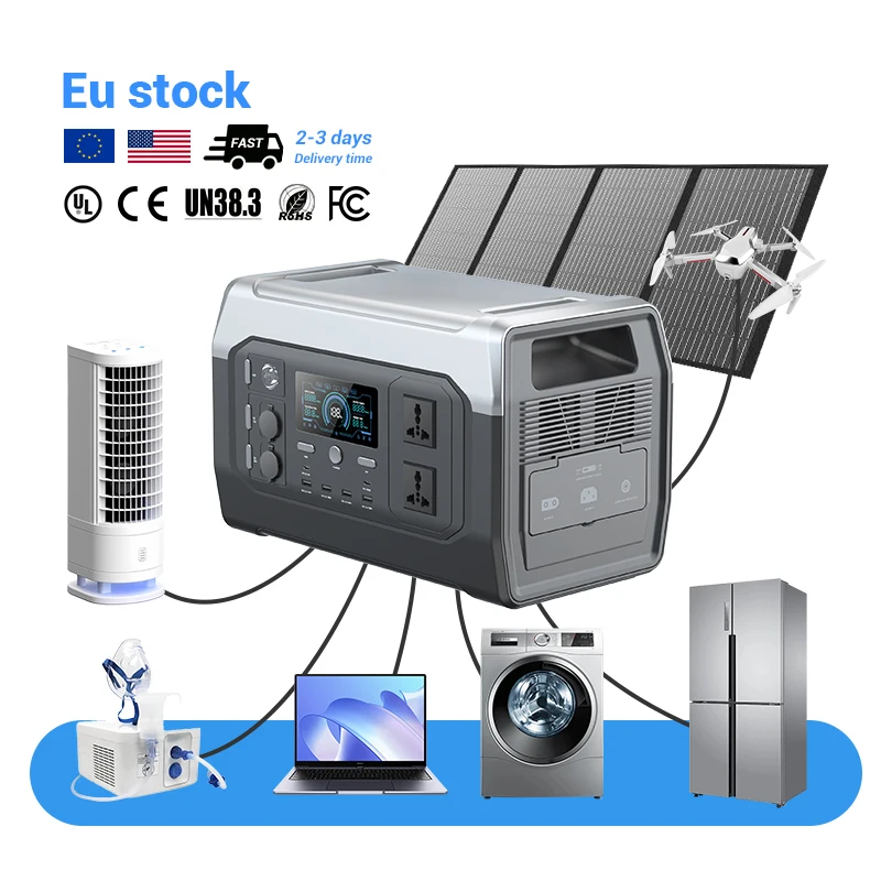 1800W 1024Wh Custom Waterproof Rechargeable Backup Power Lifepo4 Battery Price Price Portable Power Bank Supply Station