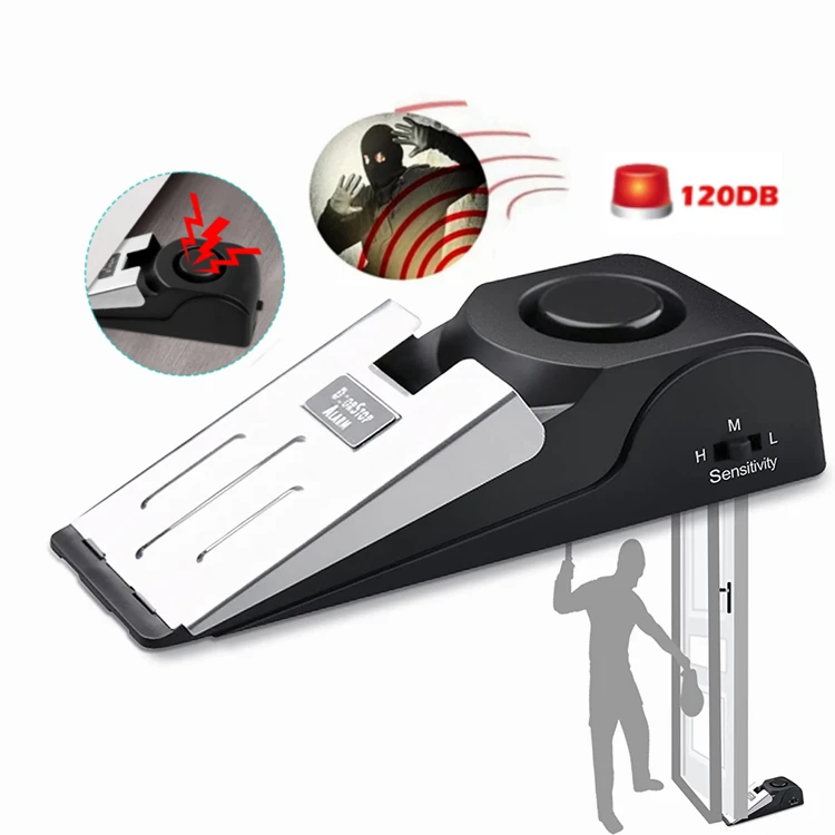 Smart Under Door Open Alarm Security System With Siren Automatic Door Sensor Wedge Alarm