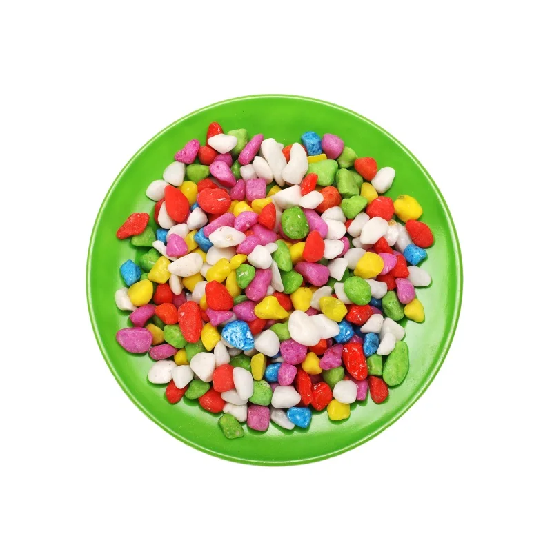Garden paving stones, colored pebbles