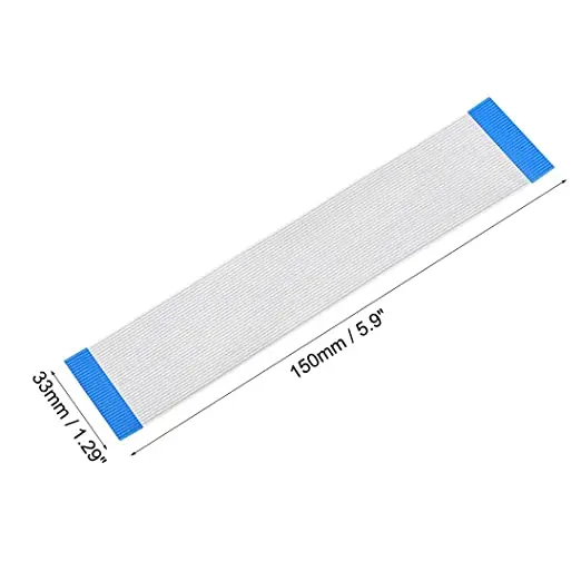Uxcell Flexible flat cable,150 mm 1 mm spacing 32 pin FPC FFC flexible ribbon cable