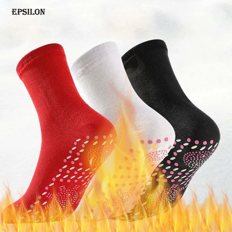 Epsilon acupressure tourmaline bio energy nano infrared ceramic magnetic socks therapy massaging negative ions socks (1600157714321)