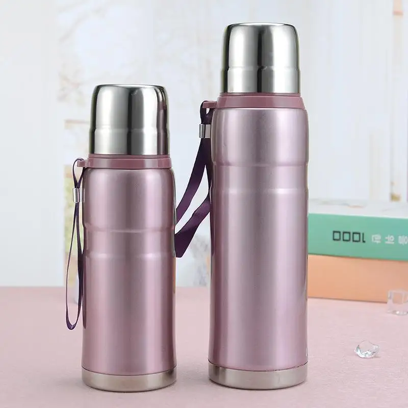 New Bullet Stainless Steel Insulation Cup Two Covers Double Use Portable Rope Business Water Bottle