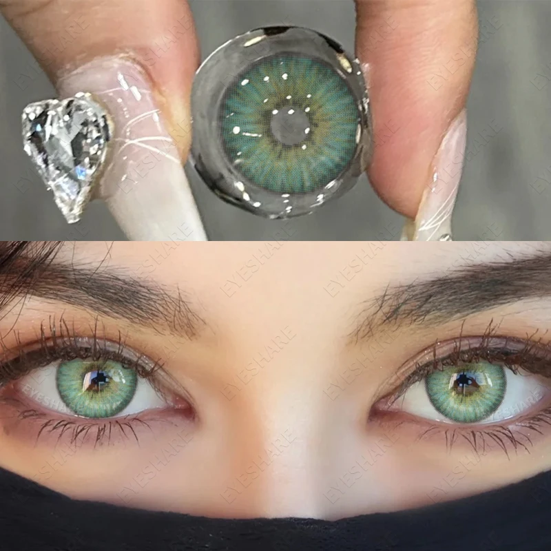 EYESHARE 1 Pair Colored Contact Lenses Natural Look Gray Eye Lenses Brown Contact Blue Lenses Fast Delivery Green Eye