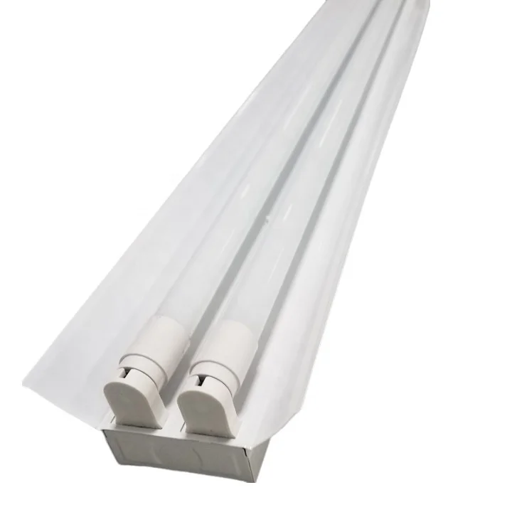 0.6m 1.2m 1.5m led single double tube light fixture 2ft 3ft 4ft G13 holder iron reflector t8 led linear batten light fixture