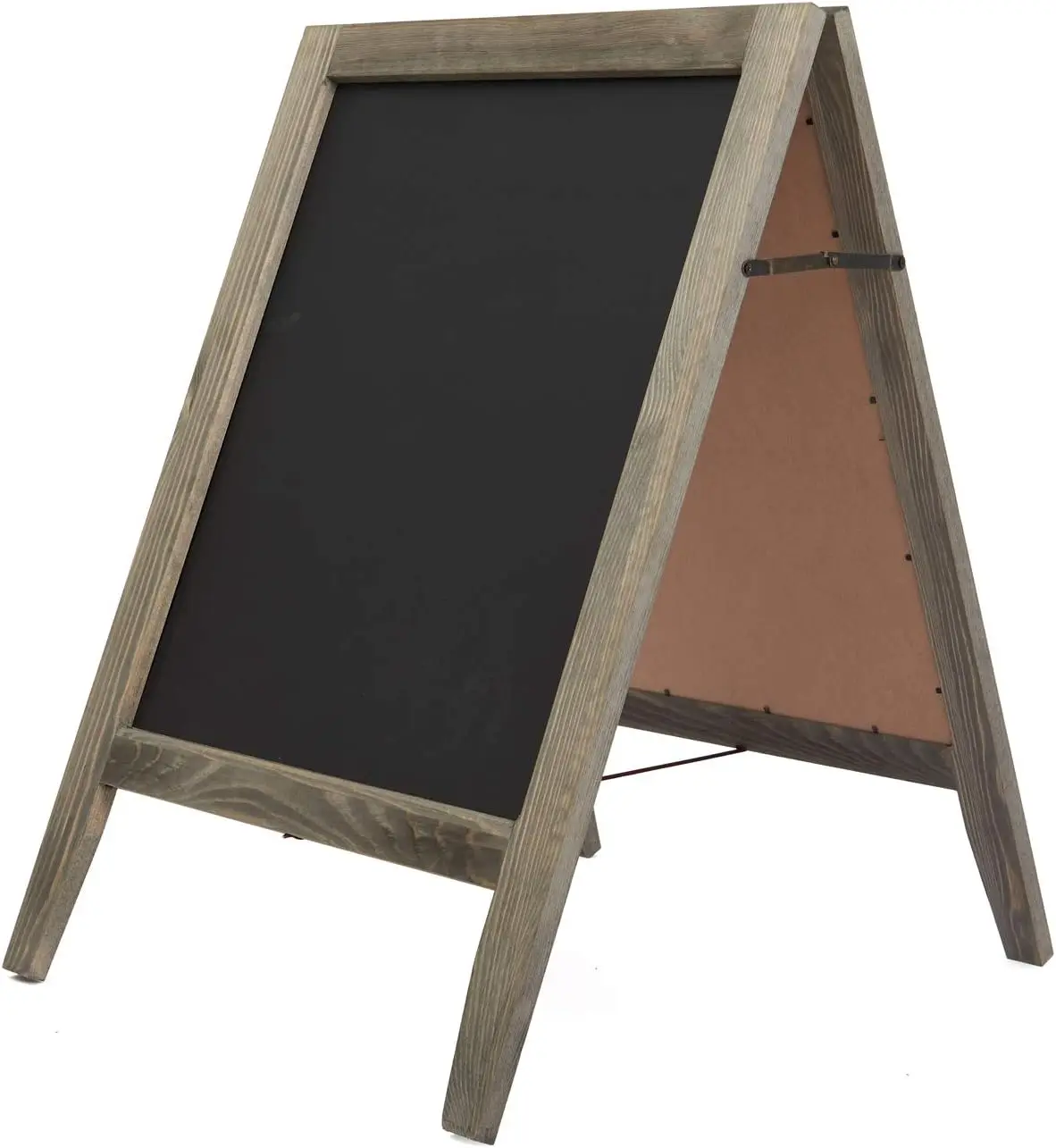 A-Frame Chalkboard Sidewalk Sign - Rounded Top Folding Standing Sandwich Sign for Restaurant, Office, Weddings