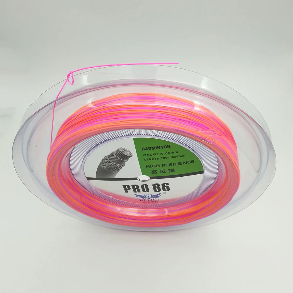 
Professional 0.66mm 200m pro66 high resilience brand badminton string 