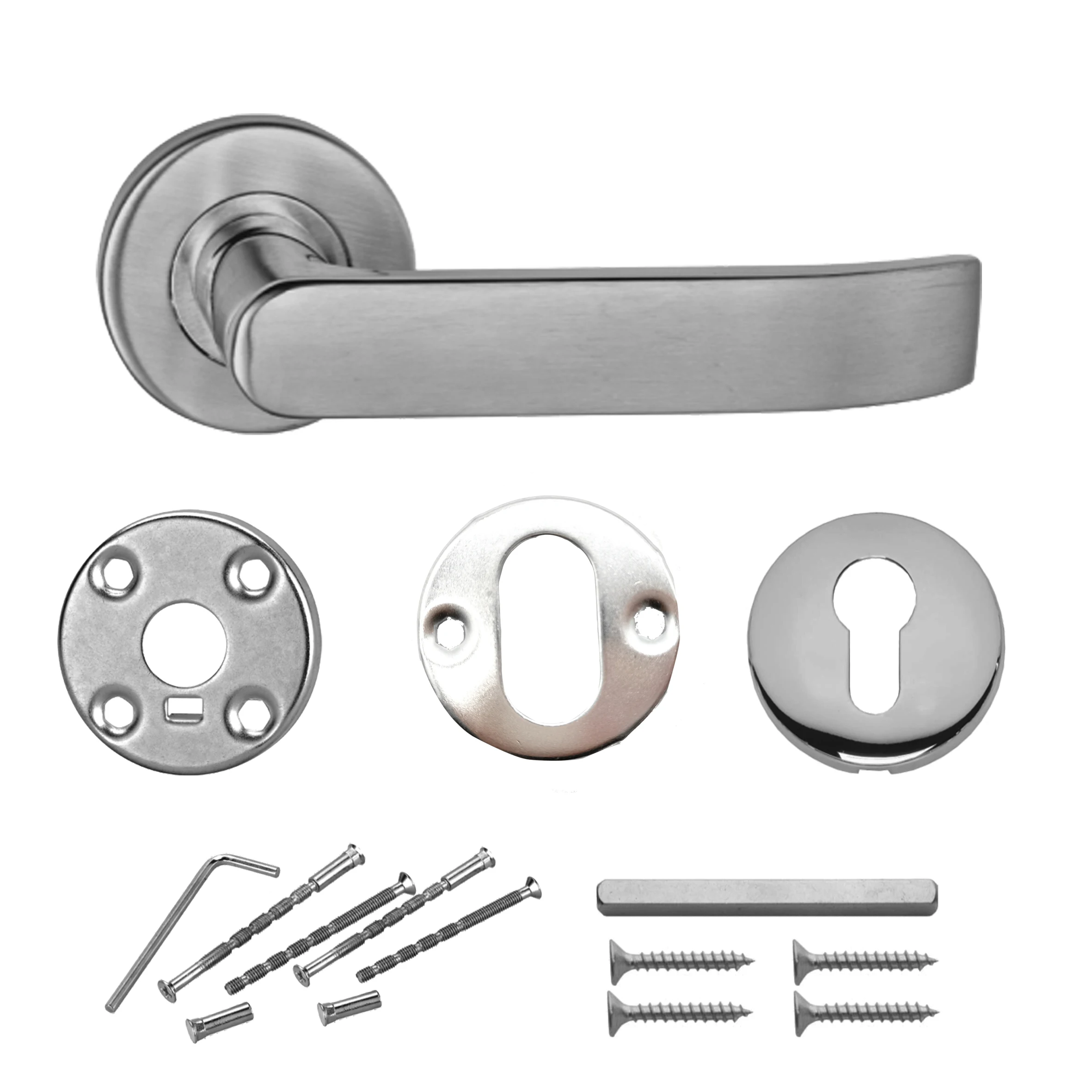 Free sample with round base stainless steel lever handle door lock handle